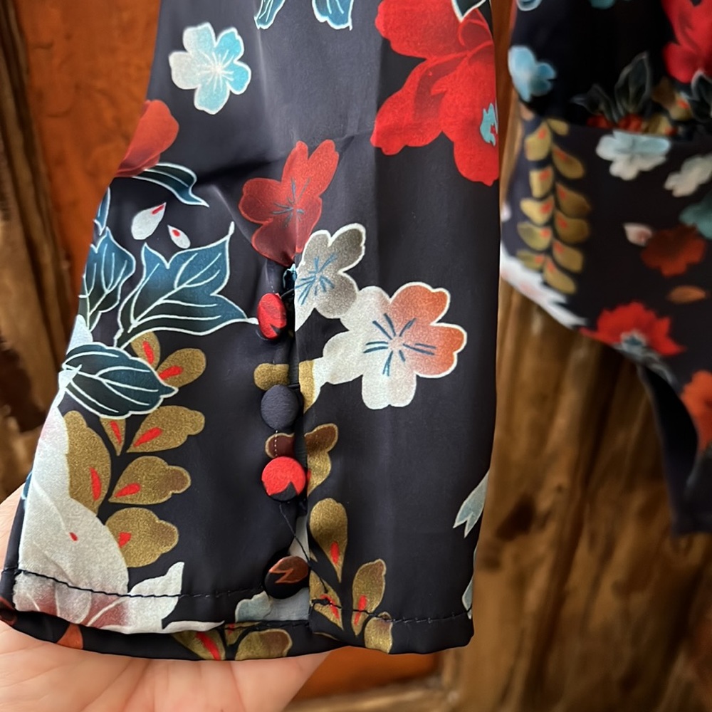ZARA floral deep plunge bodysuit - Picture 4 of 10